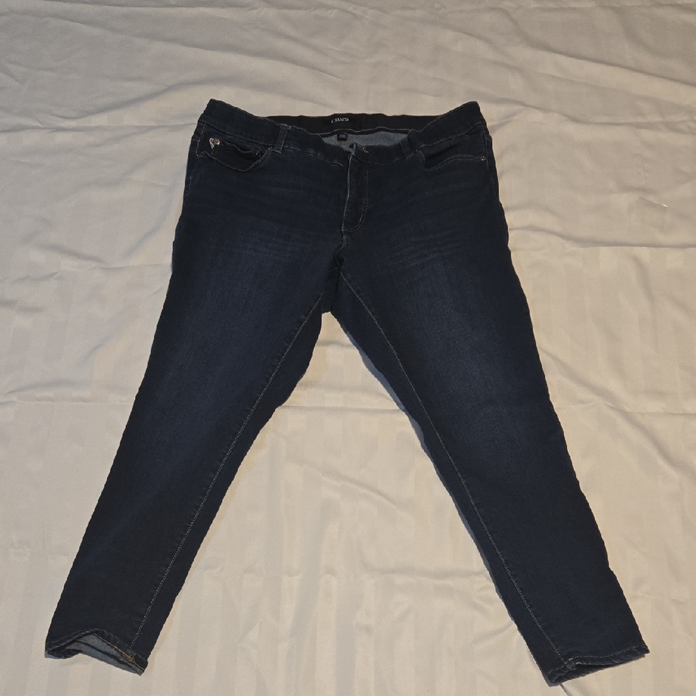 Chaps Women's Navy Straight Leg Jeans